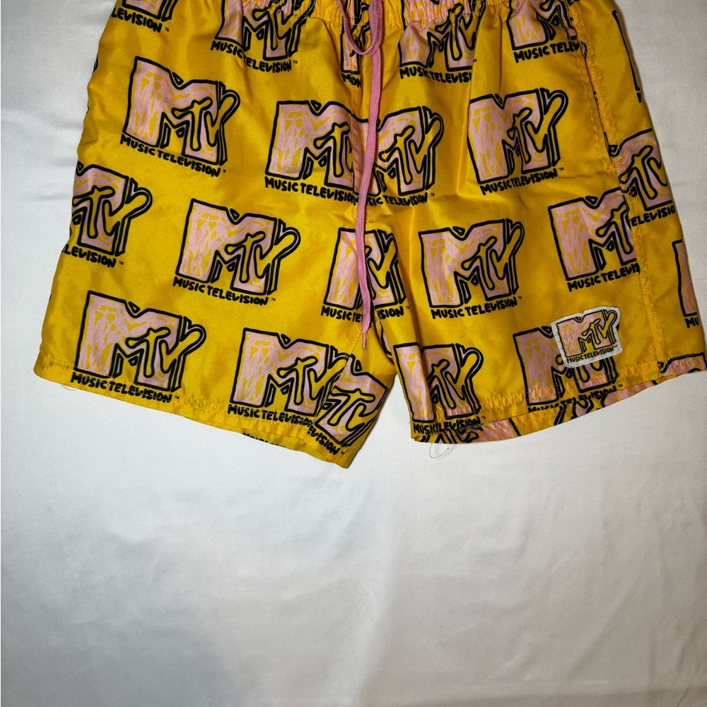 MTV Bright Yellow Logo Shorts